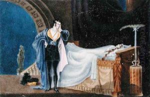 The Atheist viewing the dead body of his Wife by Alfred B. Clayton