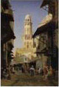 A Busy Street In Cairo by Peter Kornbeck