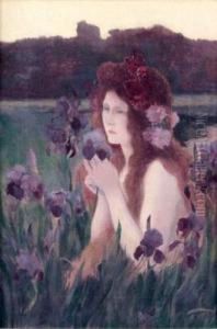 Femme Aux Iris