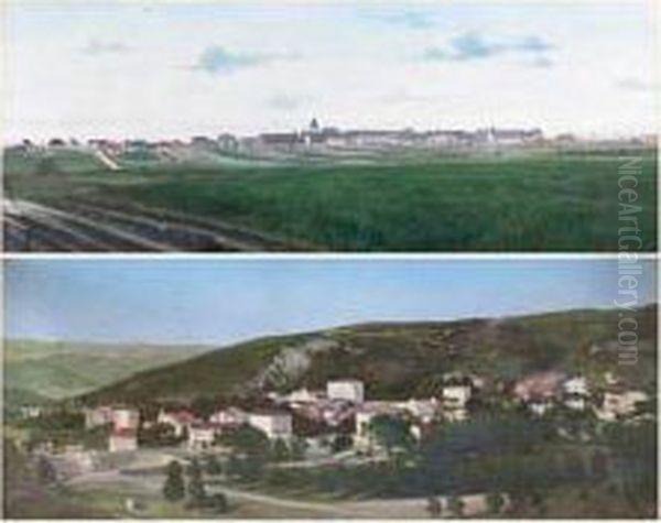 Vues Panoramiques De Damerey Et Lamalou-les- Bains - view 1