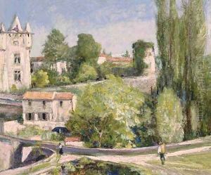 Chateau sur la riviere by Victor Charreton