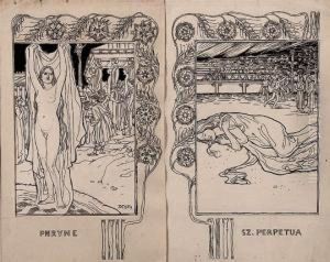 Phryne Es Sz. Perpetua by Aladar Korosfoi Kriesch