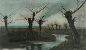 Wierzby Nad Rzeka by Mieczyslaw Korwin Piotrowski