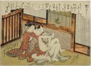 Encounter, Shunga by Isoda Koryusai
