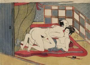 A Couple On A by Isoda Koryusai