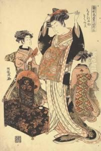 Wakamatsuya Nai Kikunoe by Isoda Koryusai