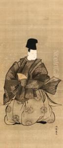 Matsukaze, Murasame And Ariwara 
No Yukihira From The Kabuki Dance"shiokumi" (salt Gathering)