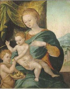 The Virgin and Child with Saint John The Baptist by Joos Van Cleve