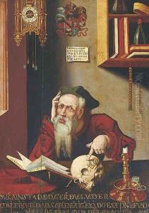 Saint Jerome in his study 4 by Joos Van Cleve