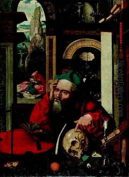 Saint Jerome in his study, a landscape beyond - view 1