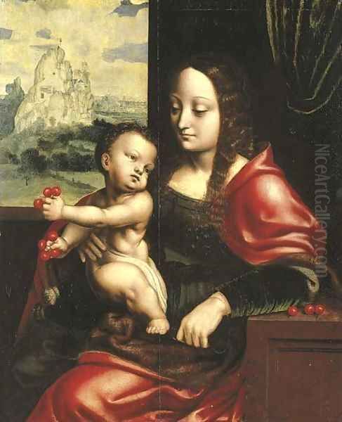 The Madonna of the Cherries 2 by Joos Van Cleve