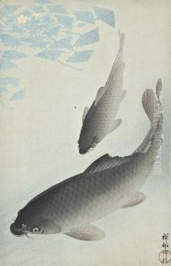 Two Carp by Ohara Koson