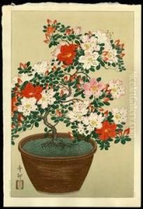 Azelea by Ohara Koson