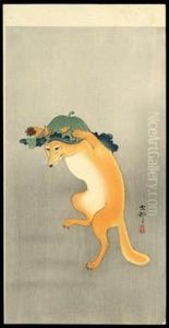 Dancing Fox by Ohara Koson