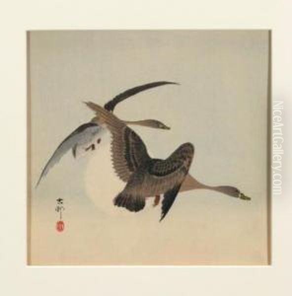 Geese In Moonlight - view 1