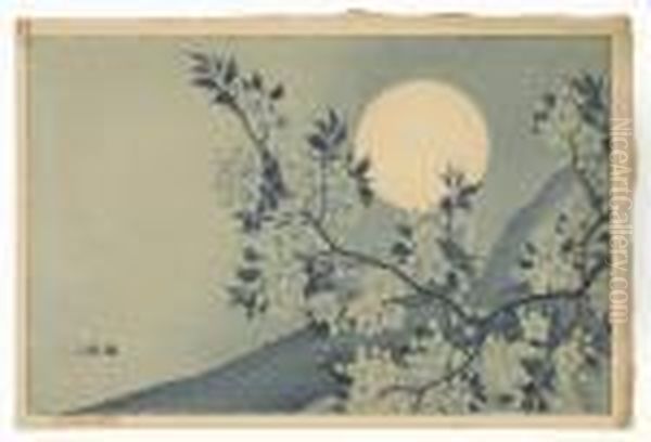 Blue Moon And Plum Tree - view 1