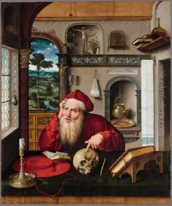 Saint Jerome in his study by Joos Van Cleve