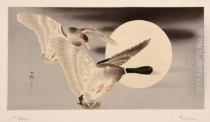 Birds In Flight by Ohara Koson