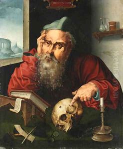 Saint Jerome in his Study 3 by Joos Van Cleve