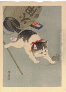 Cat Trapping A Mouse