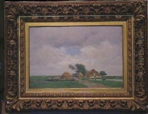 Farmhouse In Landscape by Frederick William Kost