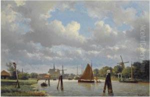 A River Landscape Near Haarlem