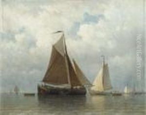 Sailing Barges On The Ij, Amsterdam Beyond