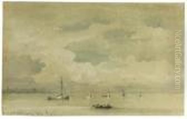 Shipping On The Ij, Amsterdam In The Distance - view 1
