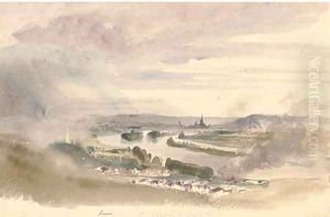 Rouen from the Chateau de Cantelieu by Harriet Cheney