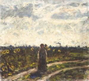 Napraforgofoldon, 1920 Korul by Jozsef Koszta