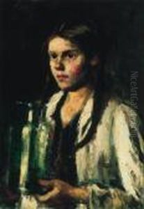 Annuska With A Green Bottle