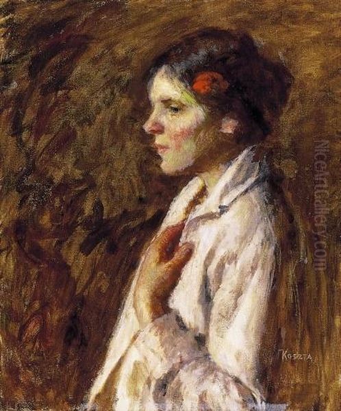 Woman With Flower In Her Hair - view 1