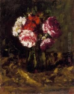 Flowers In A Glass by Jozsef Koszta