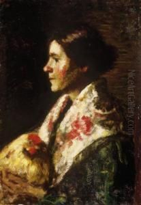 Girl With A Hen Girl With A Hen