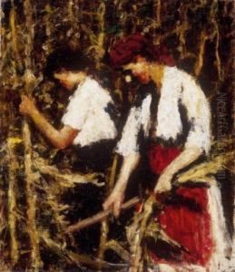 Corn Gathering by Jozsef Koszta
