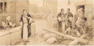 Sketch For A Religious Composition by Vasili Aleksandrovich Kotarbinskii