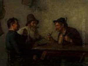 Drei Bauern Im Wirtshaus by G.Hugo Kotschenreiter
