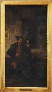 Interior Scene With Figure by G.Hugo Kotschenreiter
