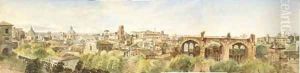 A panoramic view of the Farnesina and the city of Rome