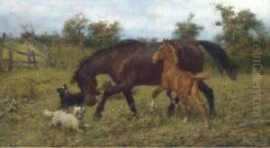 Frolicking In The Meadow by Pavel Osipovich Kovalevskii