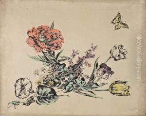 Bouquet De Fleurs Au Papillon by Sei Koyanagui