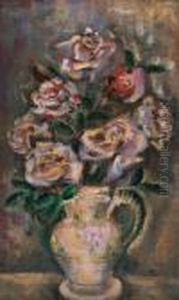 Bouquet De Roses Dans Un Vase by Sei Koyanagui