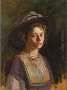 A Portrait Of A Young Lady; Verso A Portrait Of A Maid Polishing A Brass Bucket