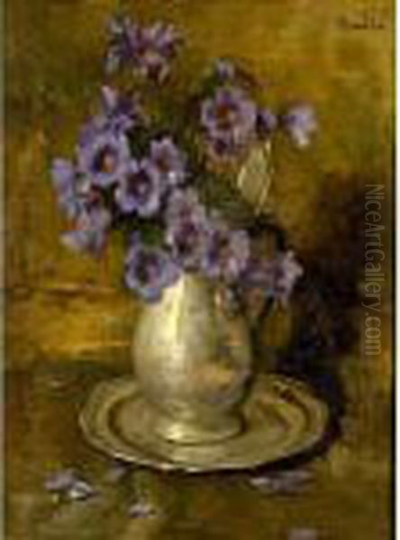 A Flower Still Life In A Pewter Jug - view 1