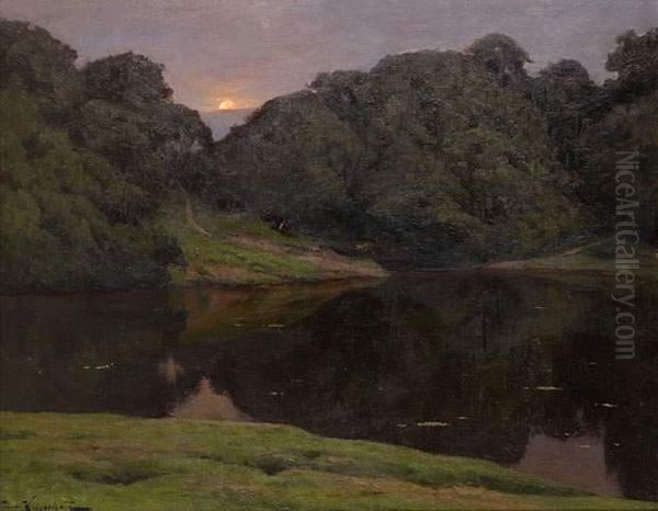 Landscape With Setting Sun - view 1