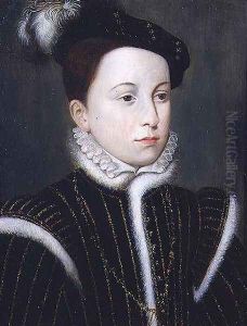 Portrait of Francois (c.1552-84) Duke of Alencon then Duke of Anjou by Francois Clouet