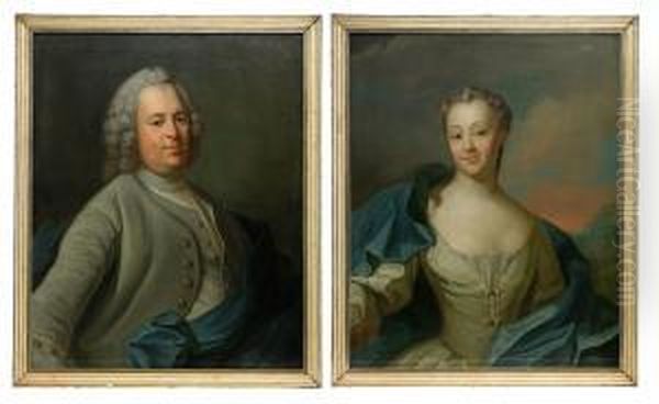 Portratt Av Kommersradet Paul Pihlgard Och Hans Maka Regina - view 1