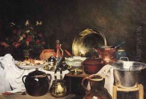 Still Life by Theodore Charles Ange (19th Coquelin