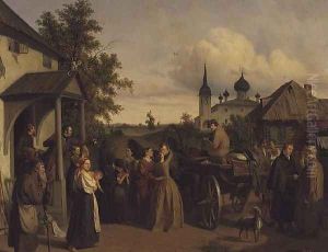 The Departure, 1850 by Aleksei Filippovich Chernyshev