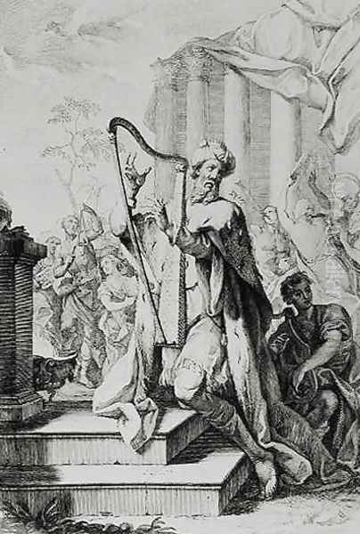 King David Playing the Lyre - view 1